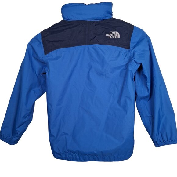 The North Face Hyvent Jacket Youth Boys XS 6 Blue Roll Away Hood Lightweight - Picture 4 of 16